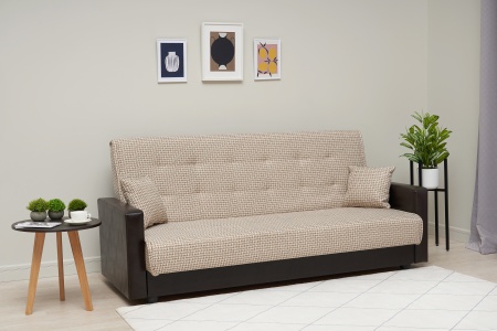 Диван книжка Лондон рогожка микс бежевая