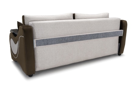Диван еврокнижка Дублин коричневый / бежевый