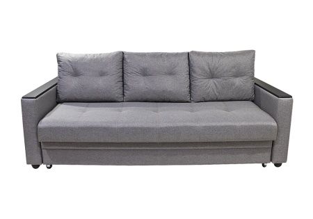 Диван еврокнижка Денвер рогожка серая