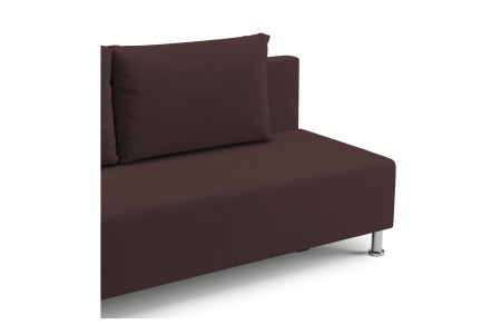 Диван еврокнижка Канна велюр коричневый