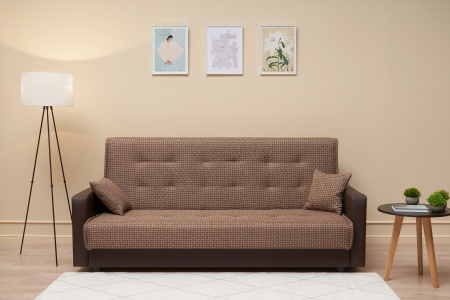 Диван книжка Лондон рогожка микс коричневая