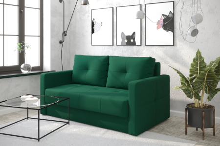 Диван шагающая еврокнижка Вита изумрудный