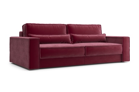 Диван тик-так Сохо 3-х местный бордовый