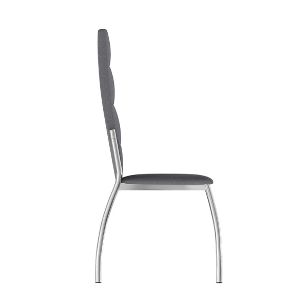 Комплект стульев Юджин (4 шт), хром рогожка серая