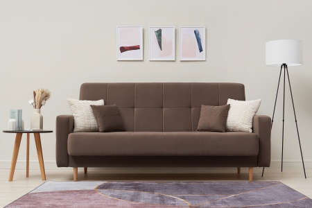 Диван книжка Фиеста светло-коричневый