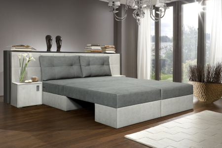 Диван трансформер Даллас темно-серый / светло-серый