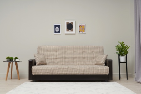 Диван книжка Лондон рогожка микс бежевая