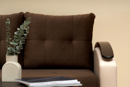 Диван еврокнижка София коричневый