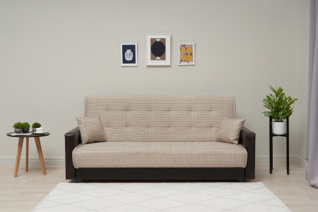 Диван книжка Лондон рогожка микс бежевая