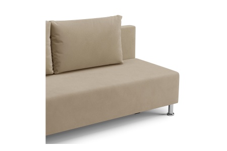 Диван еврокнижка Канна велюр бежевый