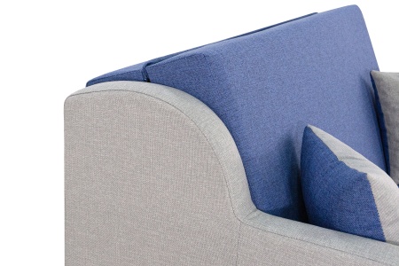 Диван аккордеон Ремикс 2 сине-серый