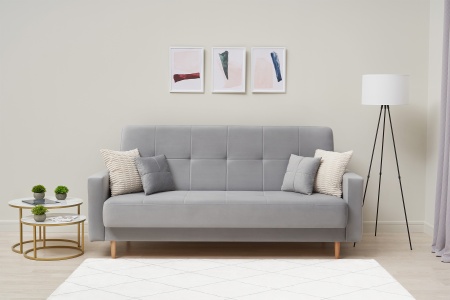 Диван книжка Фиеста серый