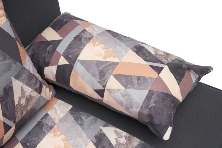 Диван еврокнижка Арвен темно-серый / принт Snow Brown