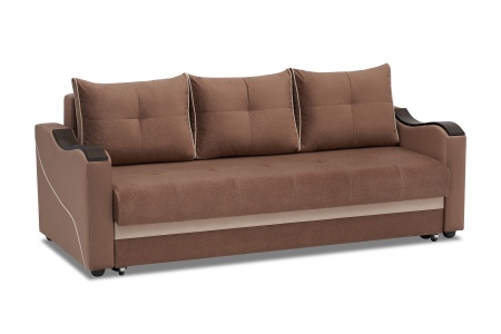 Диван еврокнижка Волна коричневый